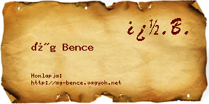 Ág Bence névjegykártya